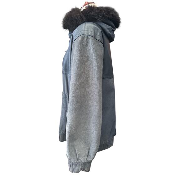 J. Percy for Marvin Richards Suede Leather Hooded Jacket L - Picture 5 of 11